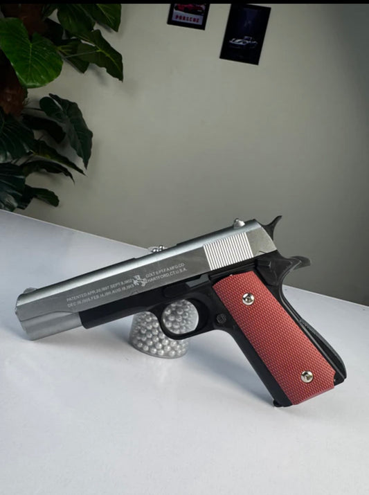 Silver Colt M1911 Airsoft Toy Gun – Realistic Metal Build, Durable Design & Perfect for Cosplay and Role Play
