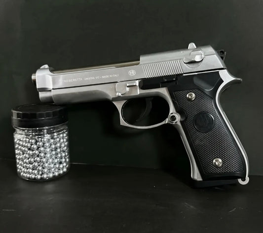 Silver M92 Beretta Airsoft Toy Gun – Realistic, Durable & Fun for Airsoft Enthusiasts
