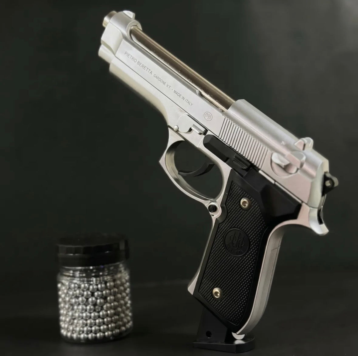 Silver M92 Beretta Airsoft Toy Gun – Realistic, Durable & Fun for Airsoft Enthusiasts